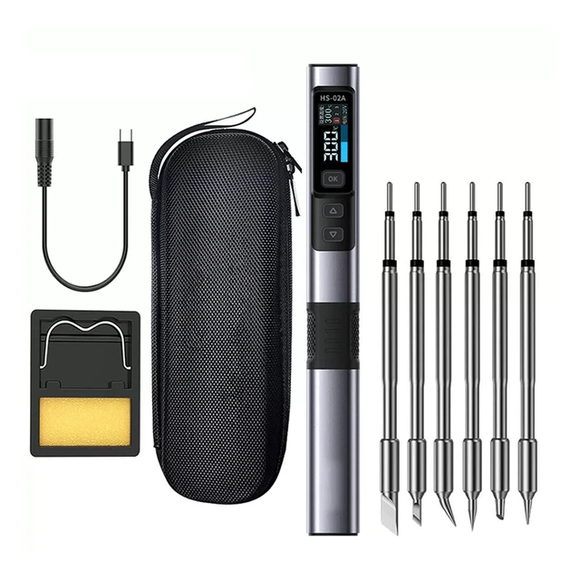 Kit Saldatore 100W Con Temperatura Regolabile E Punta 245I – Stazione Saldante Compatta