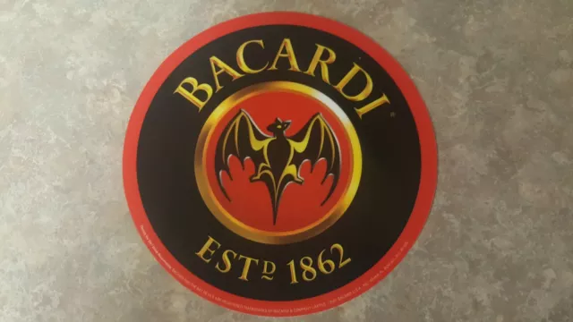 Bacardi mousepad  thin 8" dia- free shipping counter mat