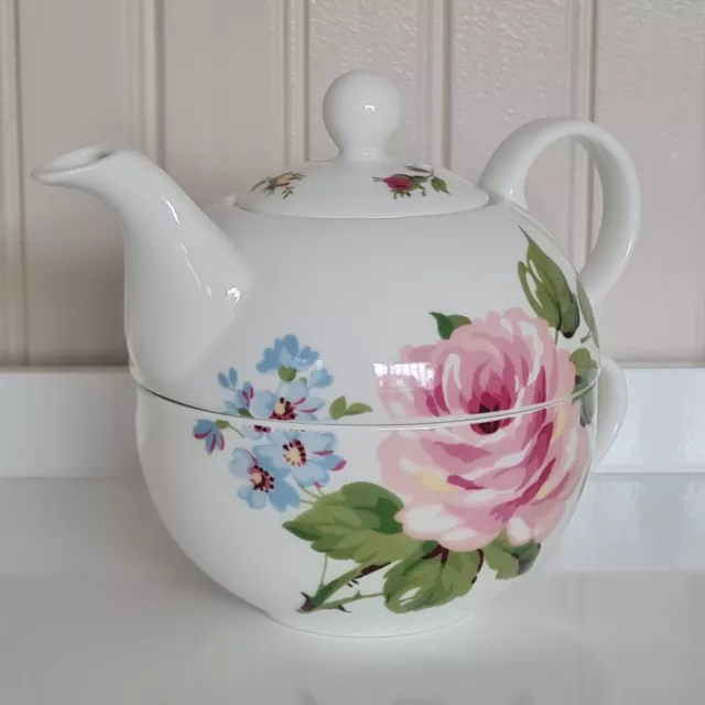 Laura Ashley Floral Fine Bone China Tea For One Set - P&P Included