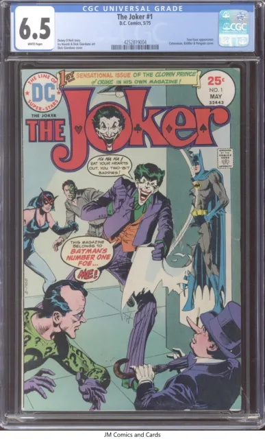 The Joker #1 1975 CGC 6.5 White Pages - Tw-Face app. Catwoman, Riddler Penguin