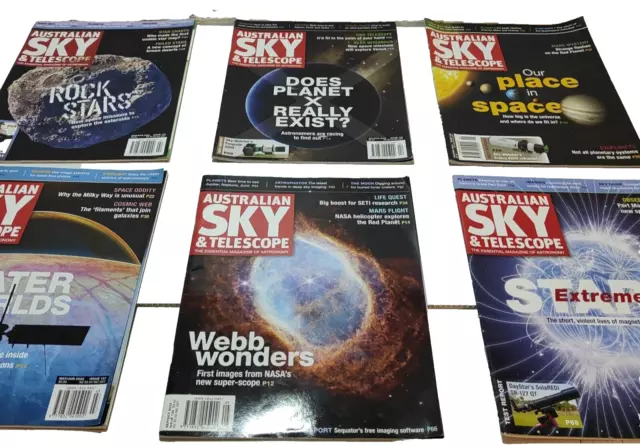 Australian sky and Telescope Magazines bulk Lot x 6 2022 3