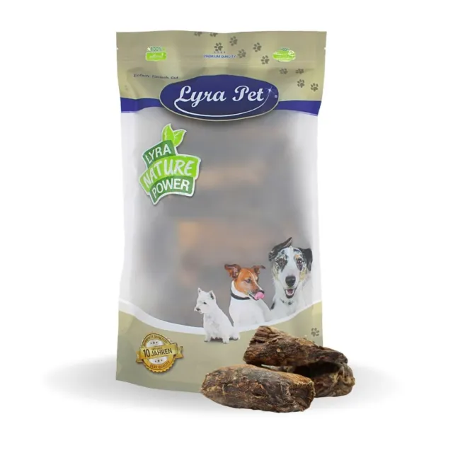 5 kg getrocknete Rinderlunge Kausnack Kauartikel für Hunde Training Lyra Pet®