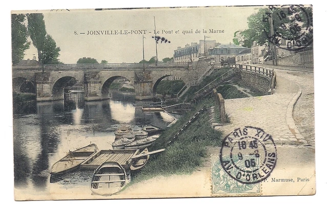 joinville-le-pont , le pont et quai de la marne