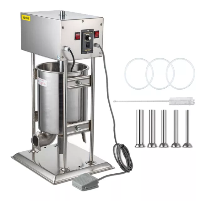 VEVOR 12 L Poussoir à Saucisses Électrique Viande Fabrication Machine Snack Bar