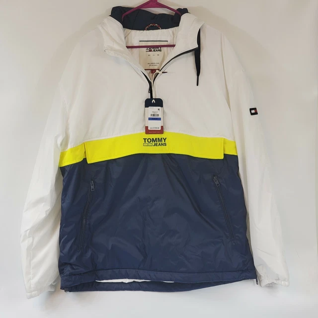 Tommy jeans yellow padded popover jacket deals