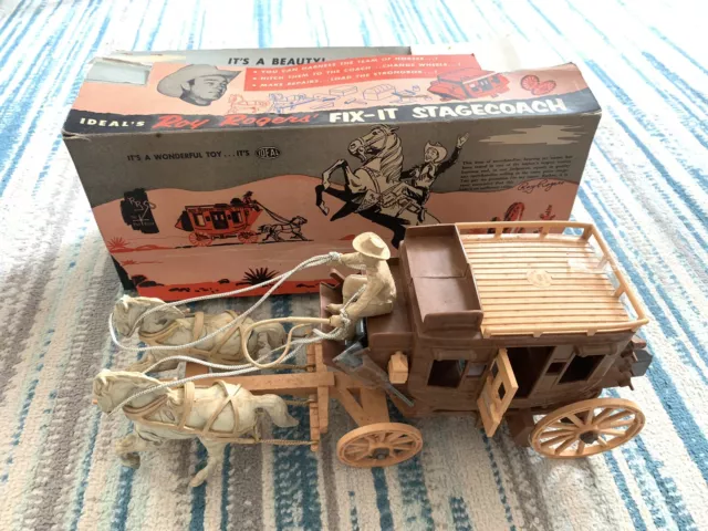 VINTAGE IDEAL TOYS Roy Rogers Fix-It Stagecoach & Chuck Wagon ...