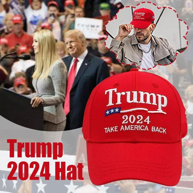 Cappello Trump 2024 MAGA Ricamato 3D – Take America Back – Regolabile Unisex - 4