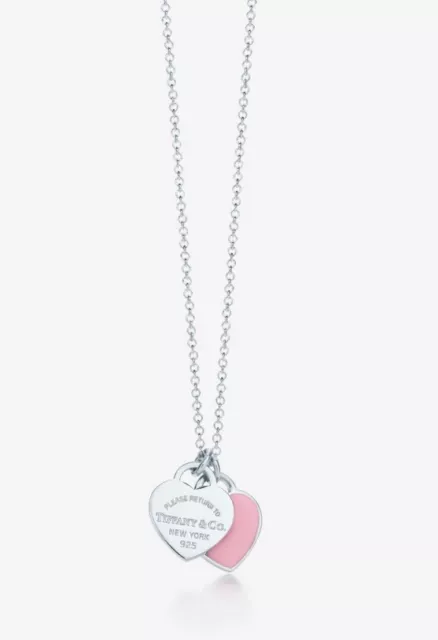 Return to Tiffany™ Pink Heart Tag Charm in Silver, Small | Tiffany & Co.
