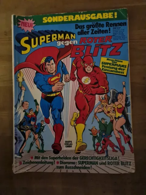 Superman Sonderausgabe - gegen Roter Blitz (ehapa Verlag) Zustand 2-3