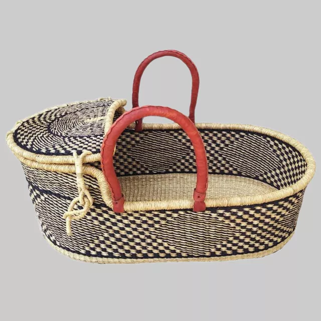 Baby Moses Basket with Mattress,12x18x30 in, Bolga Basket,wicker Bassinet baby Baby Moses Basket with Mattress,12x18x30 in, Bolga Basket,wicker Bassinet baby