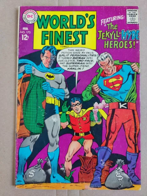 World's Finest Comics #173 Batman Superman 1st Silver Age Two-Face DC Low Grade