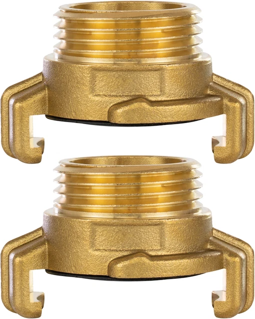 Poppstar 2x Raccord Rapide en Laiton 1" Filetage Mâle Raccord à griffes Geka