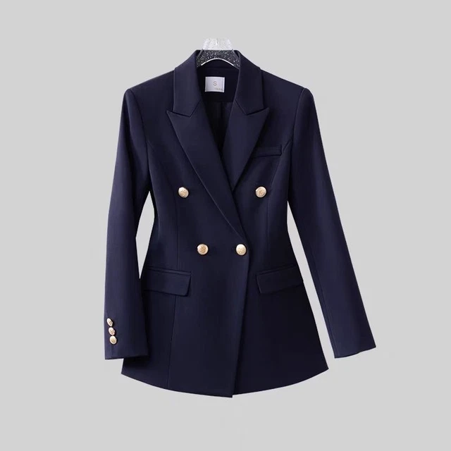 Veste longue en maille marine pour femmes - Vestes & blazers