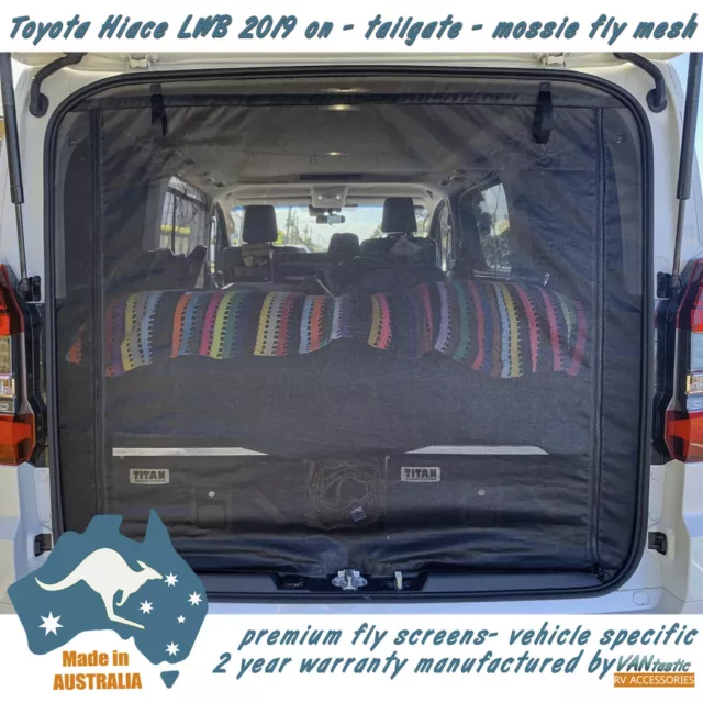 CAMPERVAN TAILGATE FLYSCREEN insect mosquito screen for Toyota Hiace LWB  2019 $309.00 - PicClick AU