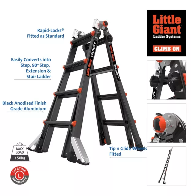 Little Giant Velocity Series 2.0 PRO Multi-purpose Ladder, EN131-4