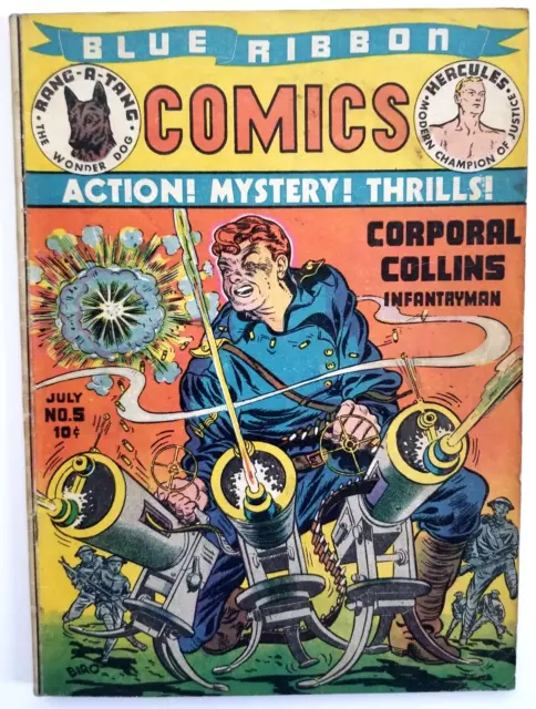 Blue Ribbon Comics #5 Vg+ 4.5 Mlj 1940 Classic Cover. Very Scarce.