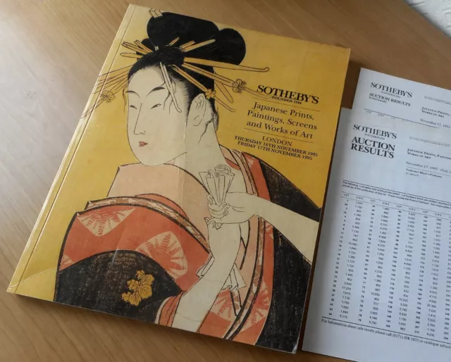 Sothebys Auction Catalogue 1995 Japanese Prints Paintings Screens