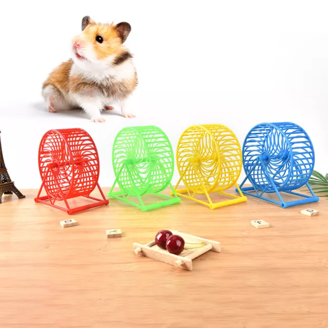 Wheel Running Exercise Plastic Scroll Silent Hamster Mouse Rat Gerbil Pet -uh