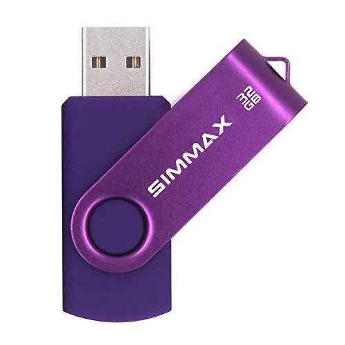 SIMMAX Clé USB 32 Go Mémoire Stick USB 2.0 Flash Drive Rotation Stockage Disq...