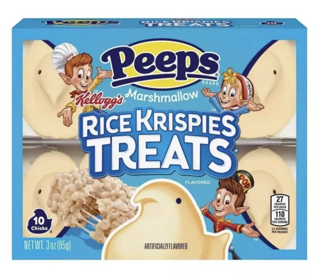 Peeps Marshmallow 3 oz. RICE KRISPIES TREATS 10-Chicks Easter Basket