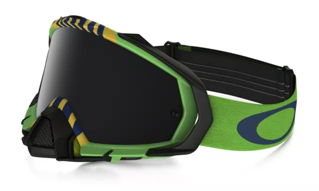 Oakley Mayhem Pro Mx Motocross Goggles Royal Aces Green Yeelow Dark Lens