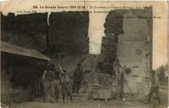CPA AK Military St. Stephen in the Temple - Ruins After the Terrible (362317)