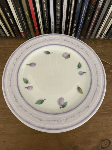 Marks & Spencer Berries & Leaves 6 Rimmed Dessert / Salad Plates 20.5cm