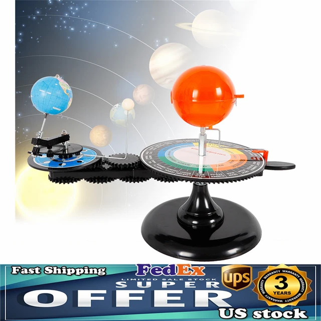 SOLAR SYSTEM EARTH Moon Sun Orbital Planetarium Model Children ...