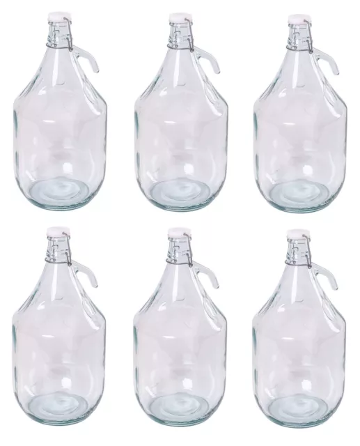 5L Bügelflaschen Gärballon Glasballon Weinballon Bügelverschluss Flasche D1