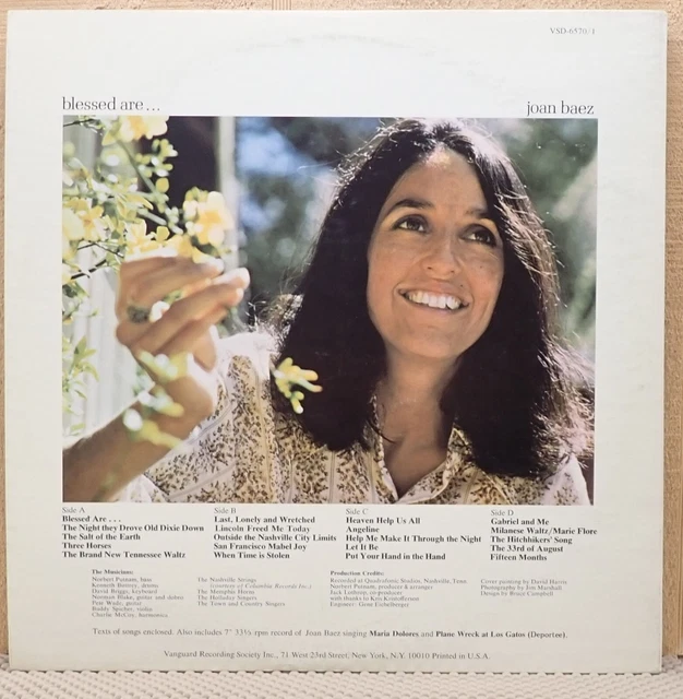 Joan Baez - Blessed Are... - Vanguard  1971  2 LP Set 3