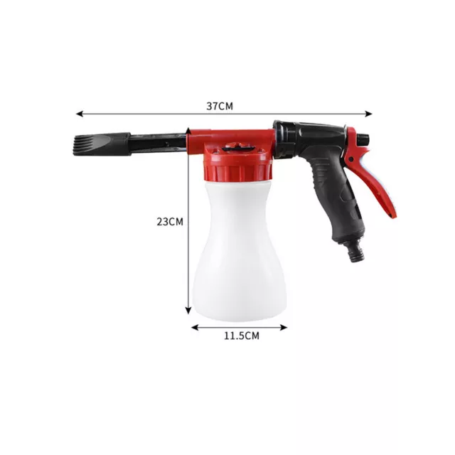 900ML Snow Foam Car Wash Spray Gun Lance Uses Hose Pipe Multifunctional & Bottle 3
