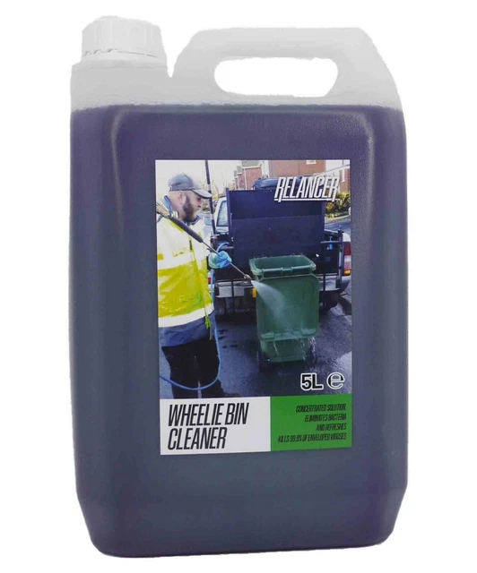 BIN CLEANER DISINFECTANT Anti Bacterial Professional Wheelie Bin 5L