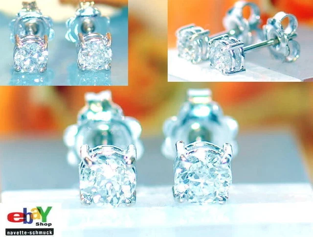 wertvolle exklusive antike 0,96ct Diamant 750er Gold Ohrstecker Wert 6190 € RAR wertvolle exklusive antike 0,96ct Diamant 750er Gold Ohrstecker Wert 6190 € RAR