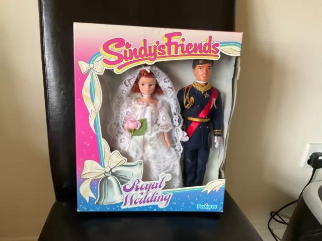 Vintage Pedigree 1986 Sindy Friends Wedding Mark & Marie Dolls Nrfb  New