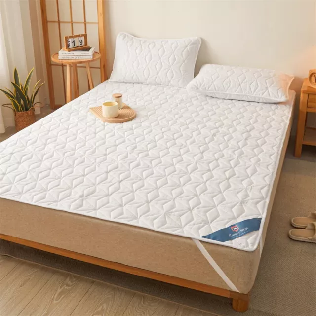 Thin mattress with elastic band, quilted protective mat, mattress cover