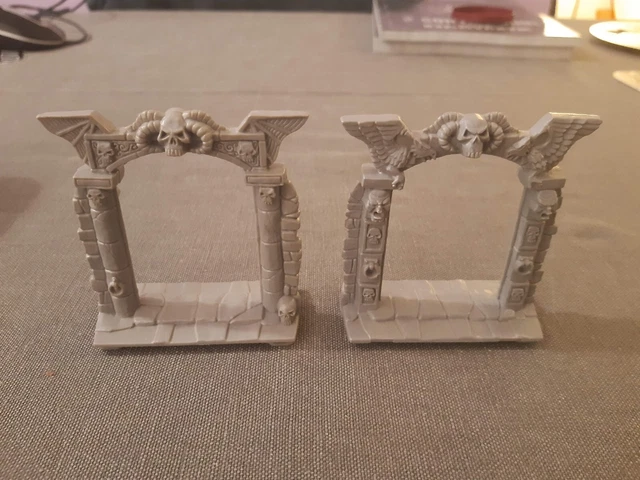 HEROQUEST Lot mobilier chevalet de torture Bibliothèque Table Feu MB GW original
