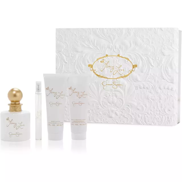 Jessica Simpson Fancy Love Womens 4pc Gift Sets for Women - Perfume, Lotion, Gel