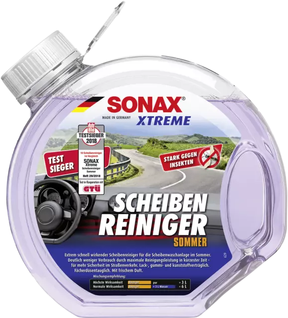 SONAX 02724000 XTREME ScheibenReiniger Sommer gebrauchsfertig 3 L