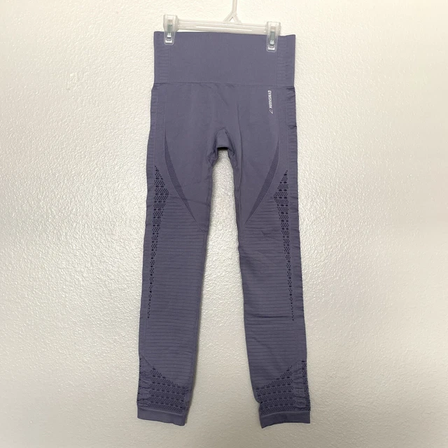 GYMSHARK ENERGY SEAMLESS Leggings Slate Lavender Size Extra Small