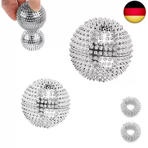 2 Stück Magnetische Massageball Igelball Und 3 Stücke Massageringe, Magnetische