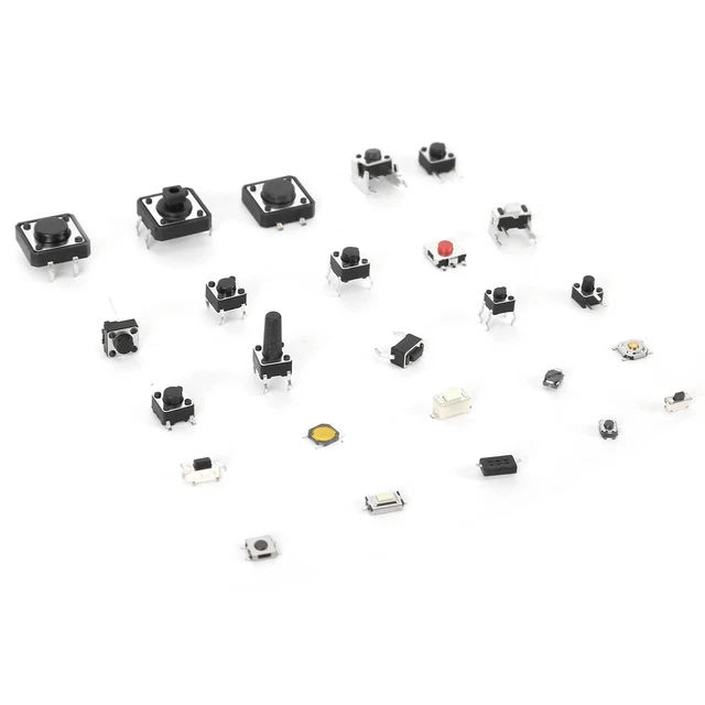 TACTILE PUSH BUTTON Switches 25 Values 12V 50mA Micro Momentary Tact ...