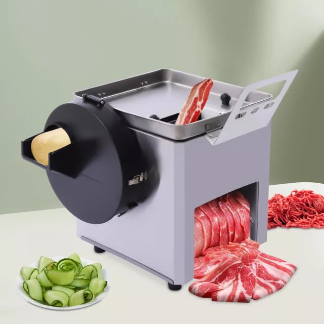 Stainless Electric Commercial Meat Cutting Cutter Machine Slicer Dicer 200kg/h