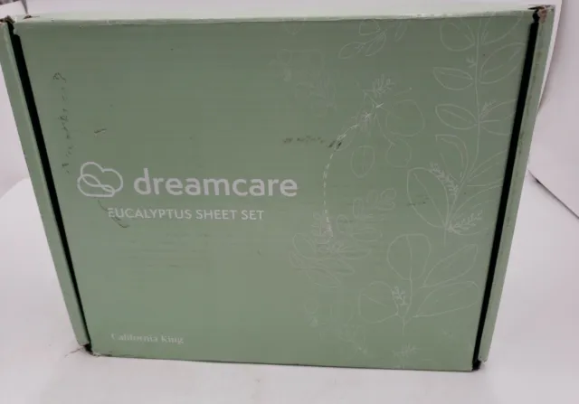 NUEVO juego de sábanas de eucalipto Dreamcare, 6 piezas Cal King. carbón vegetal