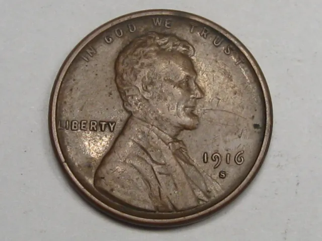XF 1916-S Lincoln Wheat Penny. #29