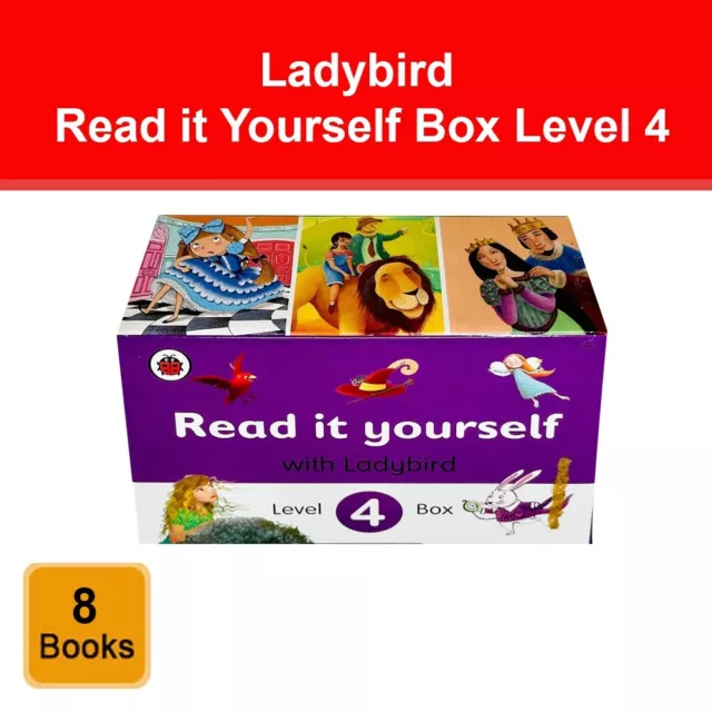 Ladybird Read it Yourself Tuck Box Level 4: 8 Books Box Collection Set NEW Pack