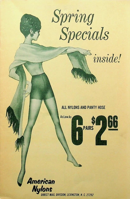 1950's American Nylons Spring Special Brochure With EXTRAS - E13-G