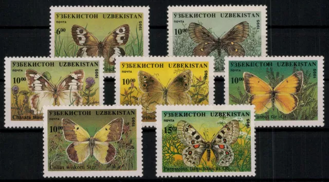 Usbekistan; Schmetterlinge 1995 kpl. **  (16,-)