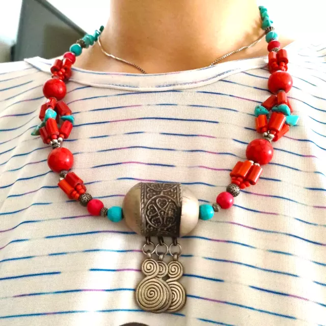 TAOUREG Handcrafted Moroccan Berber Necklace Amazigh Tribal Jewelry Handmade