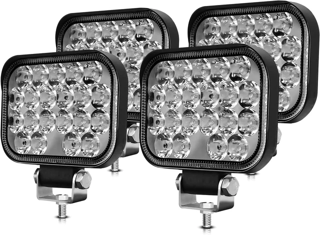 RIGIDON 2Pcs Faro da Lavoro Led, 12V 24V 7 Pollici 18c 36W Spot Luci di Lavoro a Led, Fari di