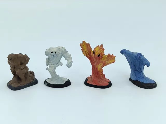 Wargaming Ral Partha 11-426 11-427 Elementals AD&D set of 4 metal miniatures